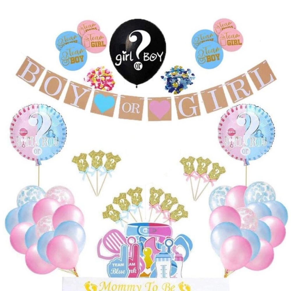 100+ PC Gender Reveal Party Kit baby boy girl